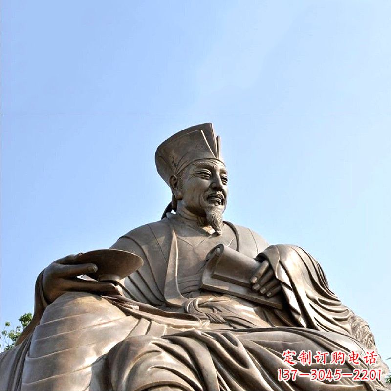 东营历史名人北宋文坛领袖欧阳修铸铜雕塑