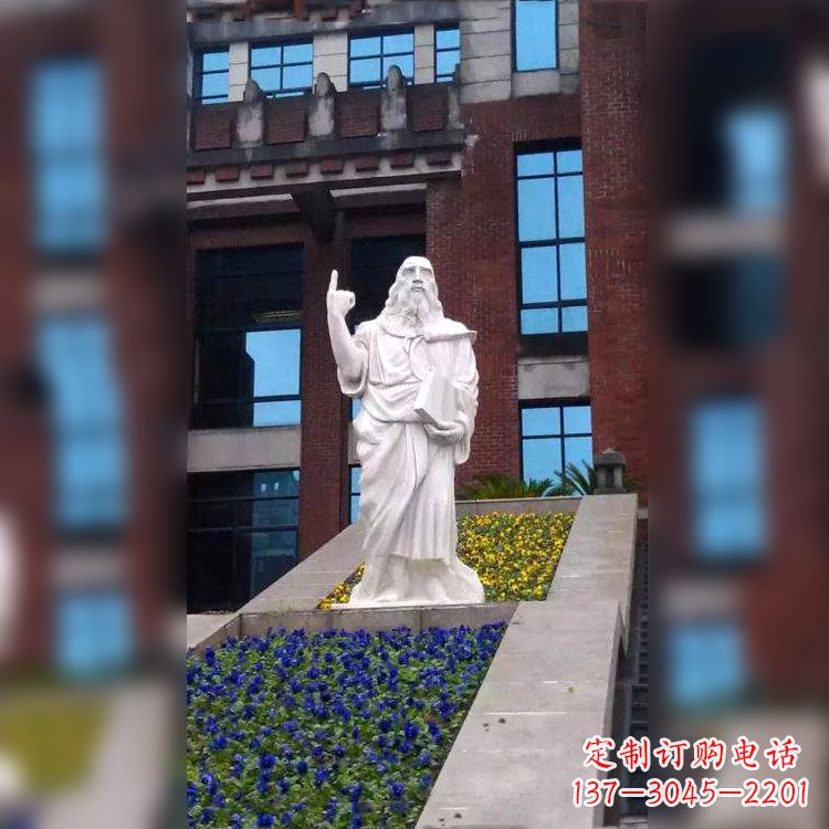 东营柏拉图精美石雕像，传承哲学大师的精神