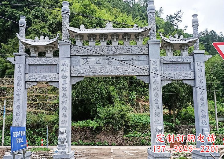 东营宝墨园石雕牌坊——传承古典文化的精美雕刻