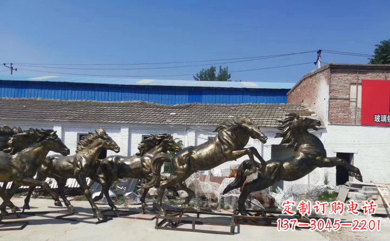 东营“马儿风采”精美铜雕