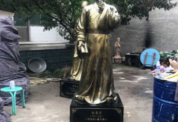 东营白居易仿铜雕像经典中国古代诗人的艺术再现