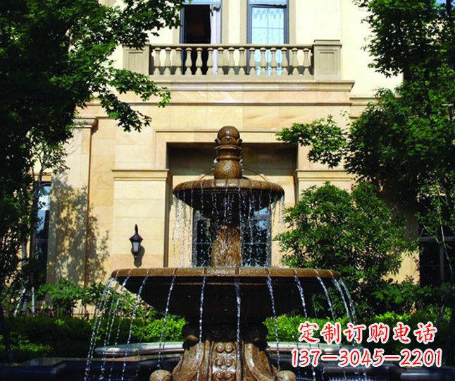 东营别墅景观多层喷泉石雕 (2)