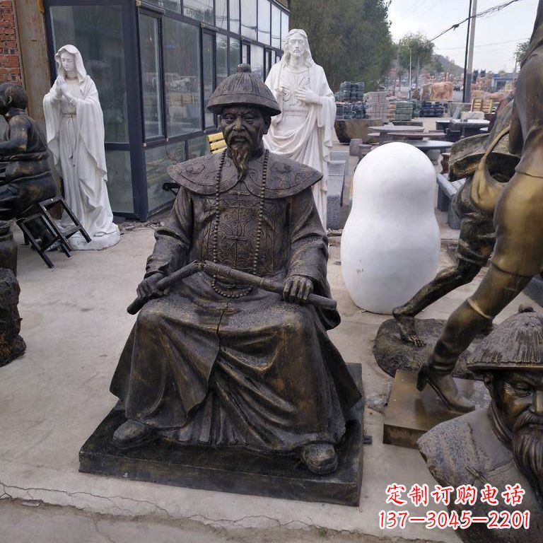 东营玻璃钢林则徐雕塑