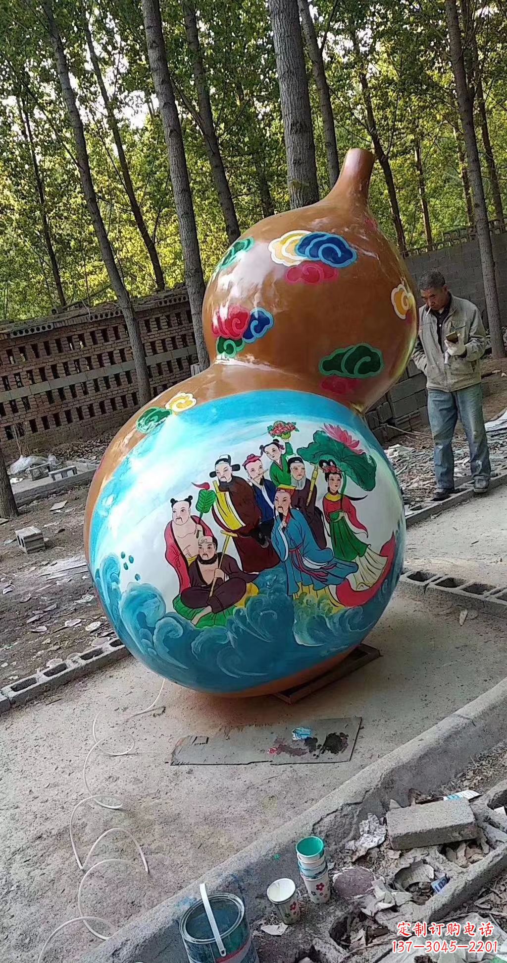 东营玻璃钢葫芦雕塑一种全新的艺术形式