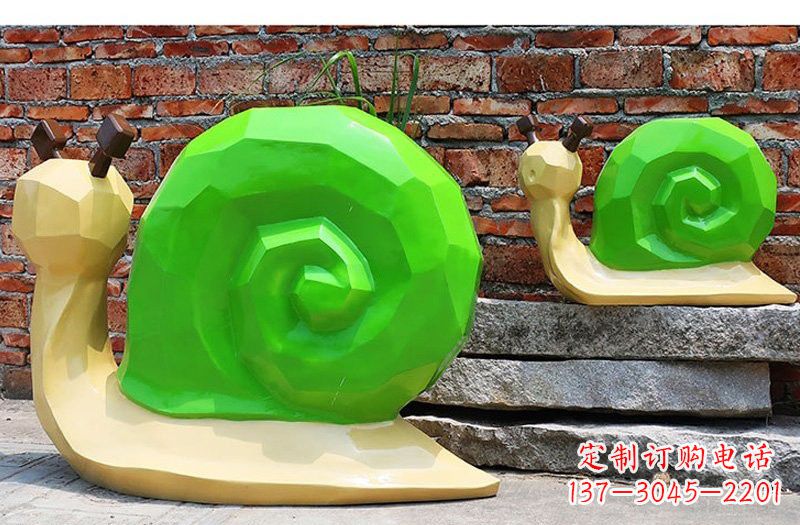 东营玻璃钢蜗牛雕塑——浪漫又充满灵感