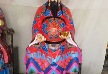 东营玻璃钢彩绘文财神神像雕塑