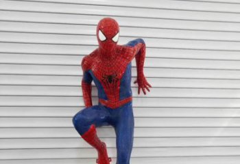 东营玻璃钢制作的蜘蛛侠雕塑