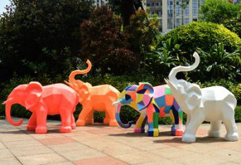 东营金色大象雕塑活跃的商场游乐场