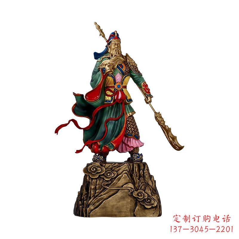 东营玻璃钢制关羽雕塑