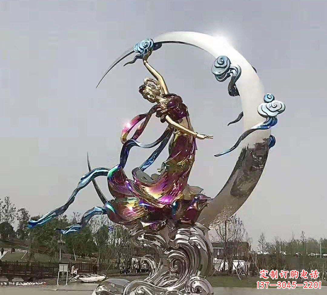 东营不锈钢嫦娥奔月雕塑