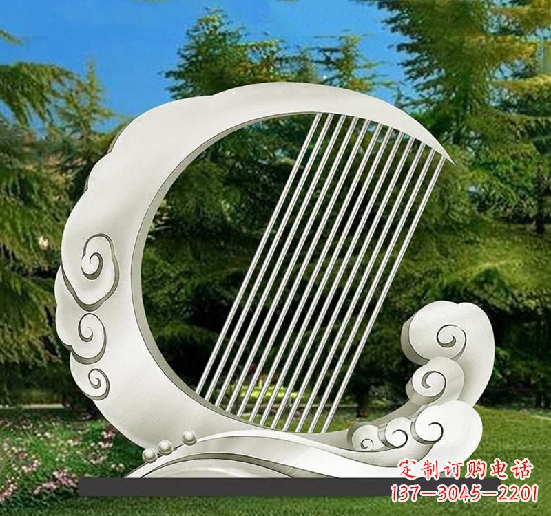 东营精美的不锈钢月亮雕塑