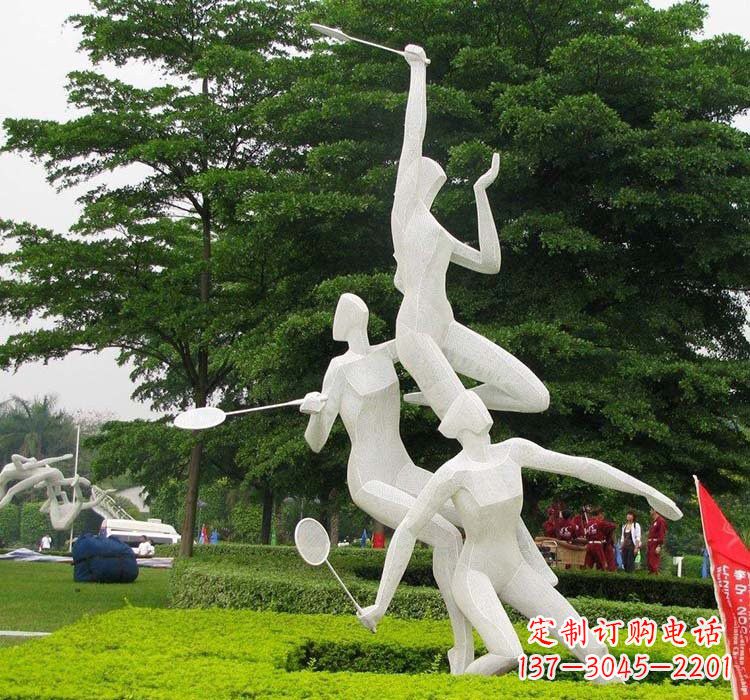 东营精美绝伦的不锈钢羽毛球雕塑