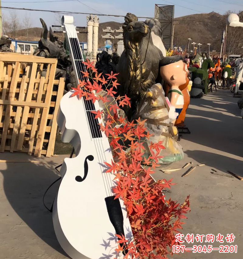 东营不锈钢大提琴雕塑—精致的艺术精品