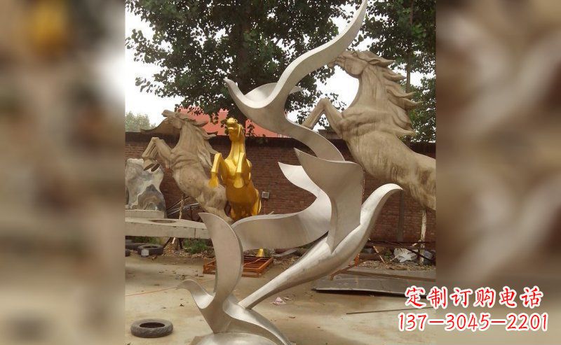 东营不锈钢大雁雕塑