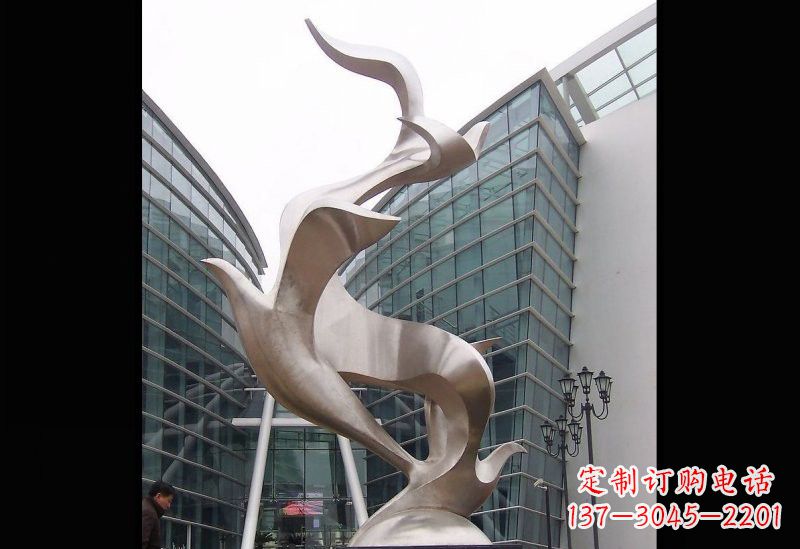 东营精美的不锈钢大雁雕塑
