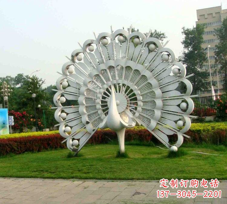 东营不锈钢孔雀雕塑