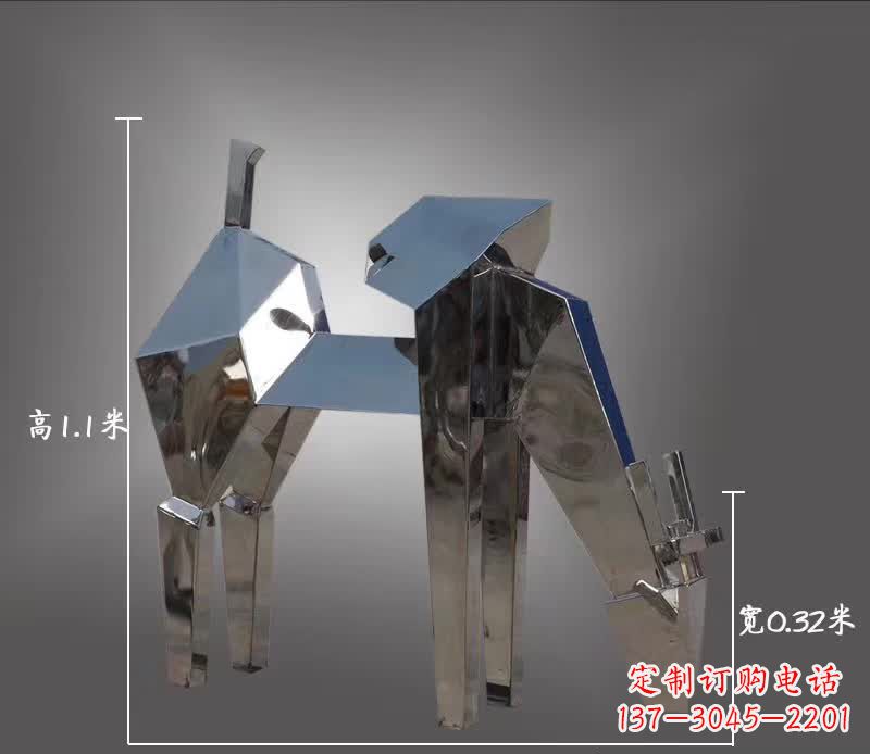 东营不锈钢动物雕塑——鹿