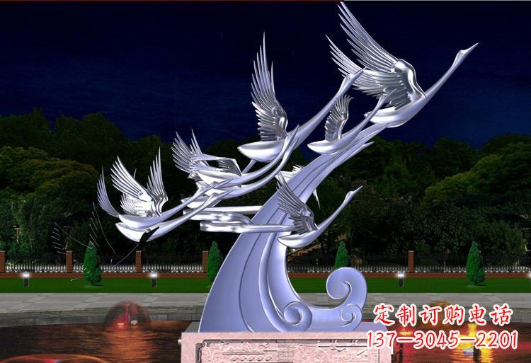东营不锈钢雕塑——以天鹅为灵感