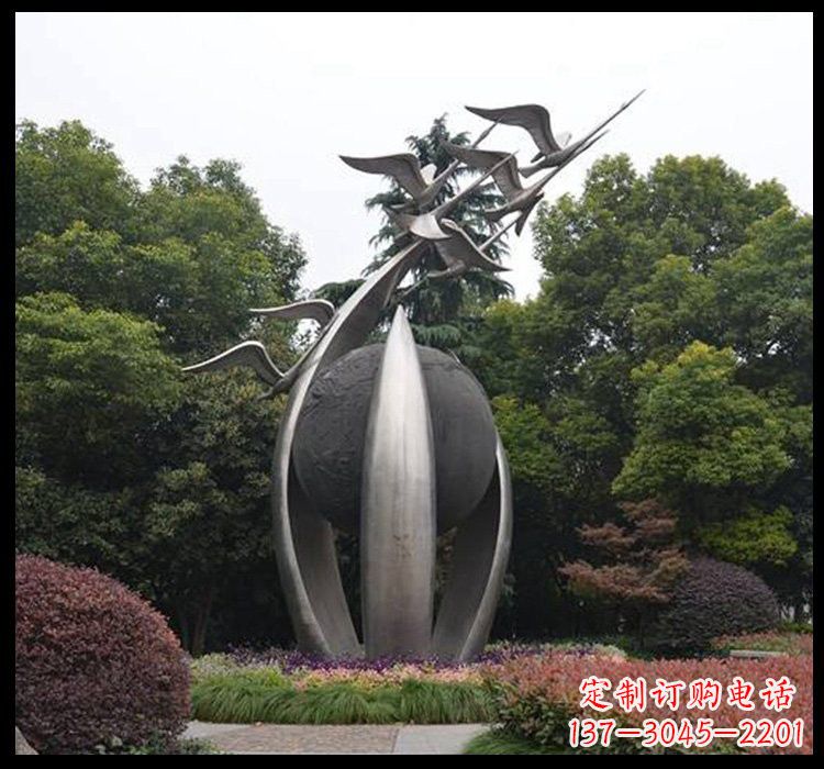 东营不锈钢天鹅雕塑