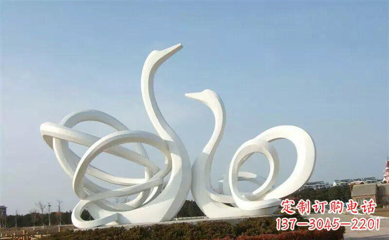 东营不锈钢制作的天鹅雕塑
