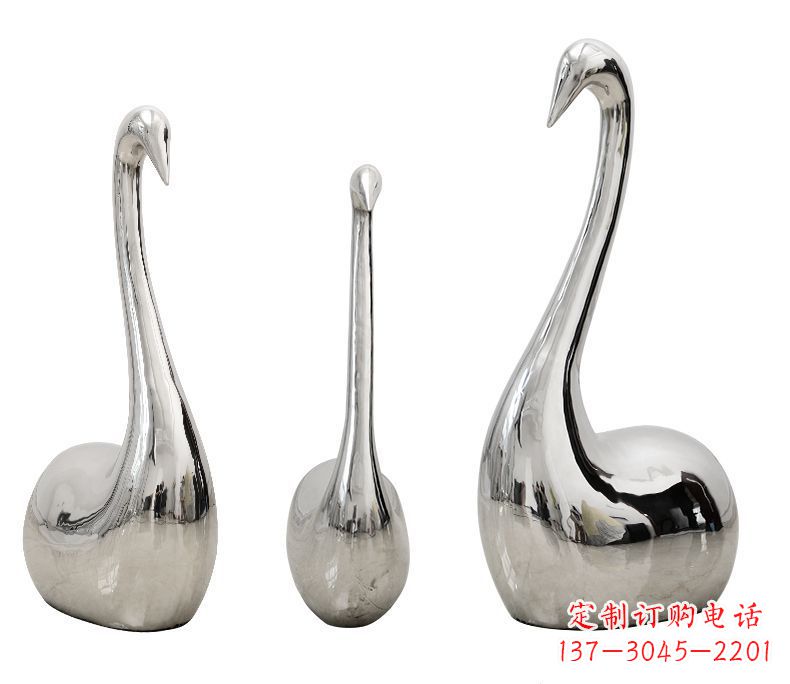 东营精美不锈钢天鹅雕塑