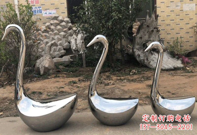 东营不锈钢制作的天鹅雕塑