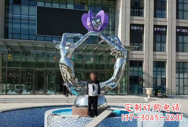 东营不锈钢抽象女孩雕塑
