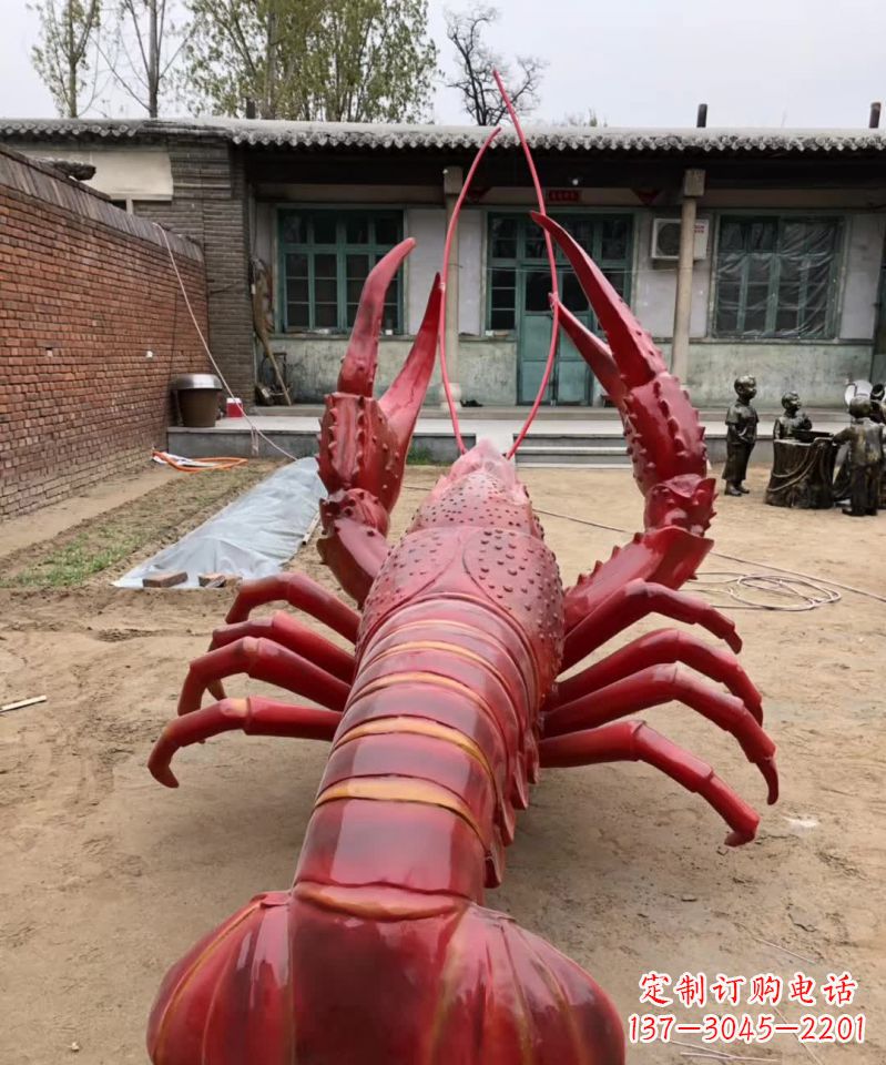 东营不锈钢大龙虾雕塑