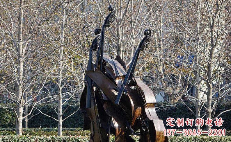东营不锈钢大提琴雕塑细节丰富的艺术象征
