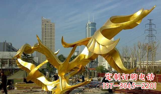东营不锈钢大雁雕塑——一件传承中华文化的艺术杰作