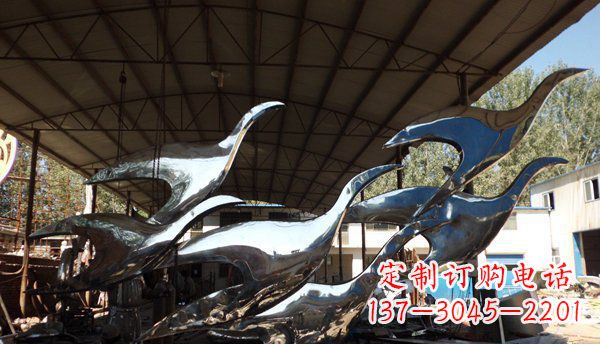 东营不锈钢大雁雕塑给环境带来生机