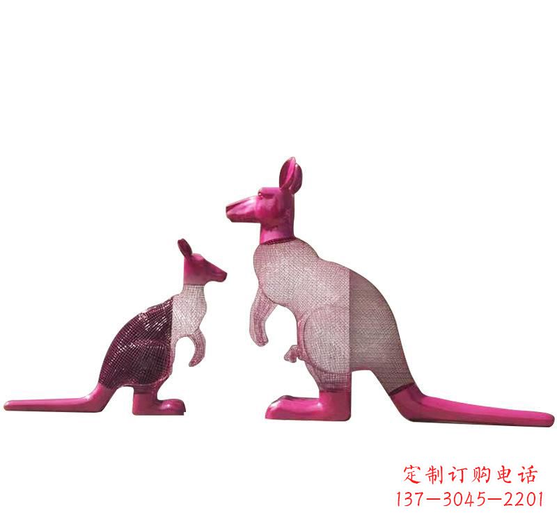 东营不锈钢袋鼠雕塑——传承澳大利亚文化