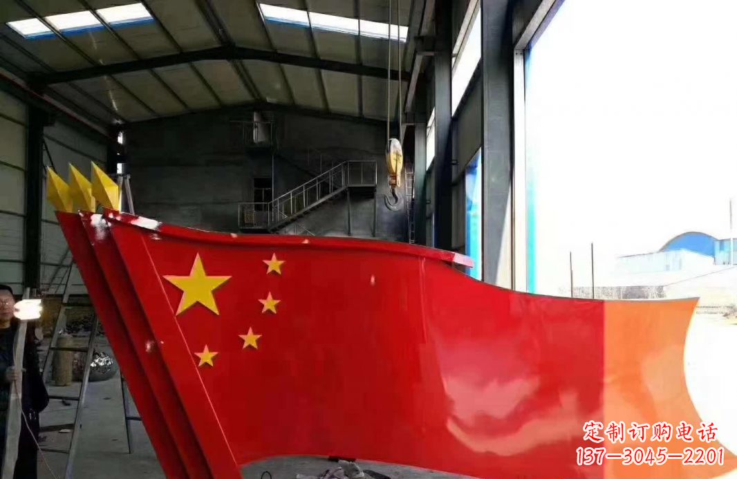 东营不锈钢党旗雕塑象征着中国共产党的伟大