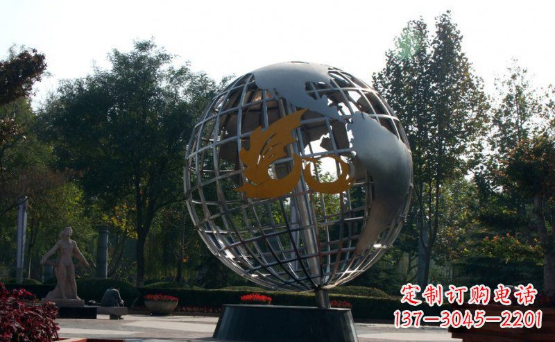 东营不锈钢地球雕塑一件具有意义的艺术品