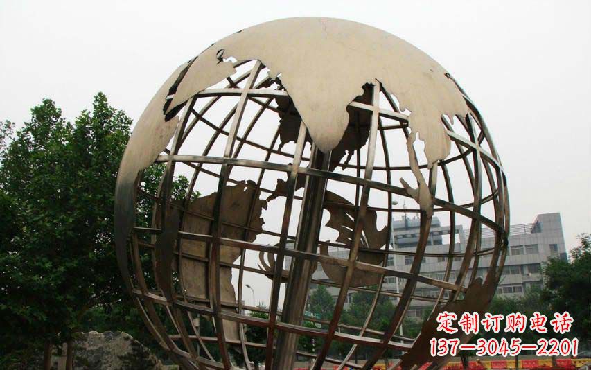 东营不锈钢地球雕塑精彩的艺术景观