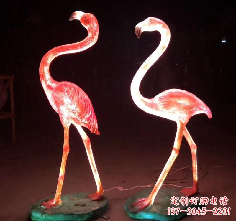 东营不锈钢火烈鸟绚丽多彩的艺术品