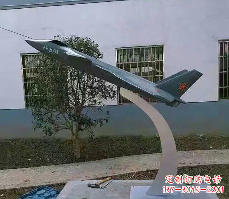 东营不锈钢飞机雕塑精美的艺术品