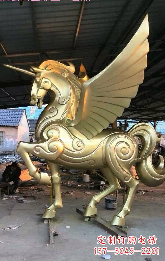 东营不锈钢独角兽雕塑铸造精美绝伦