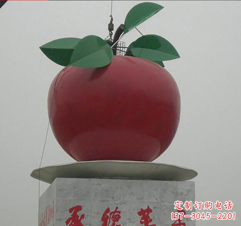 东营不锈钢苹果雕塑一件充满艺术气息的作品