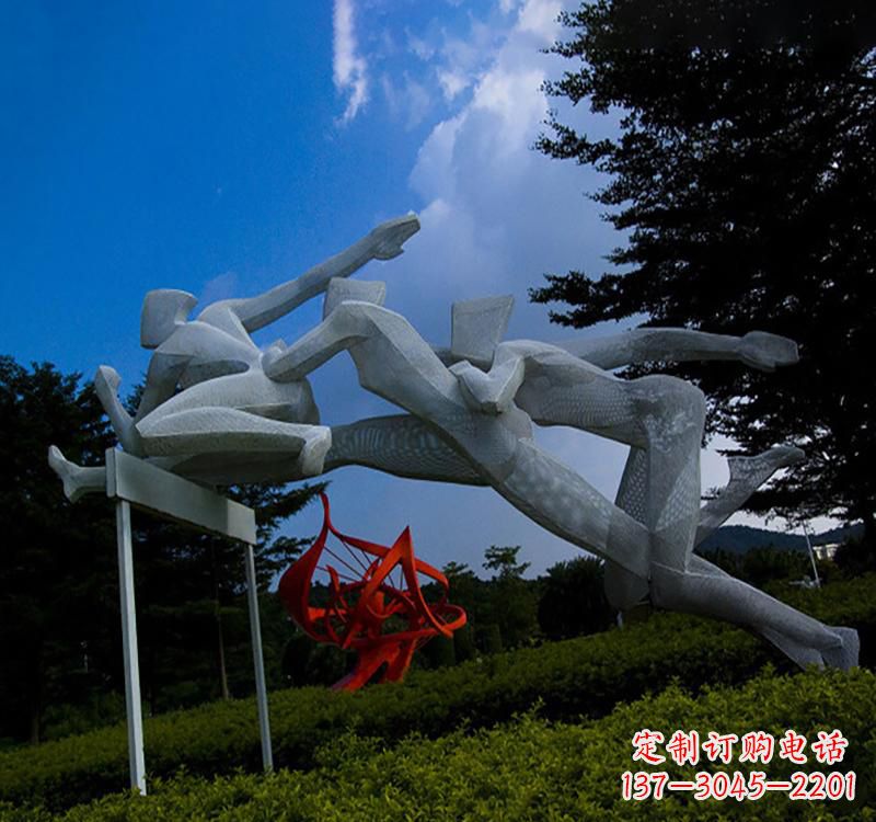 东营不锈钢中的运动员雕塑