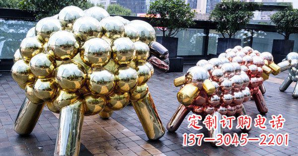 东营不锈钢动物雕塑肖恩的小羊