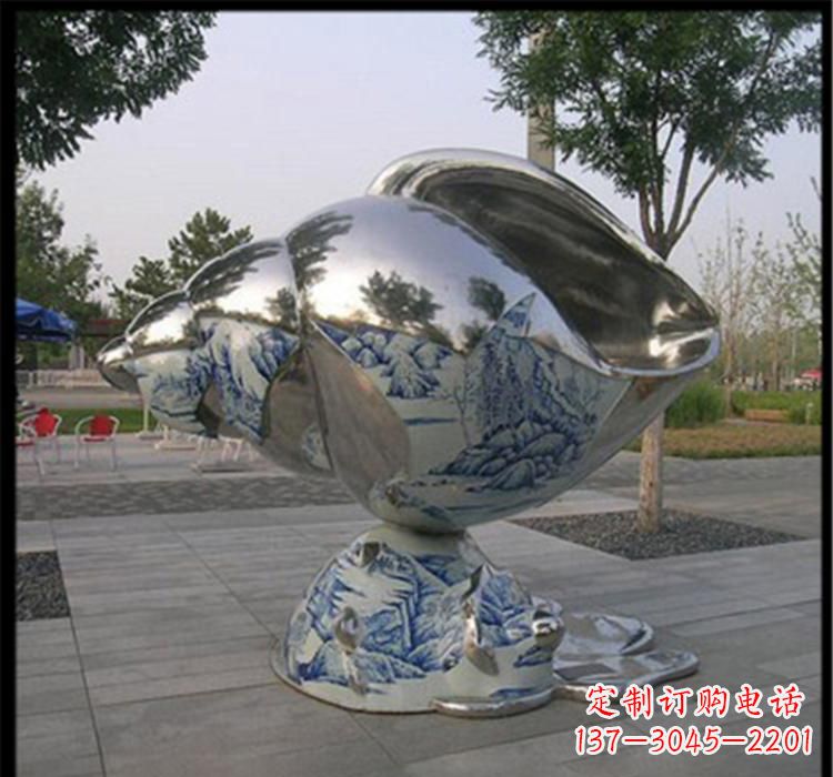 东营不锈钢海螺景观雕塑精美的海景景观