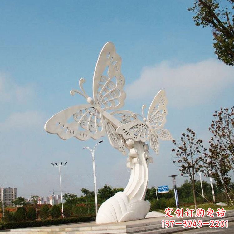 东营不锈钢蝴蝶雕塑——美丽传递自然之美