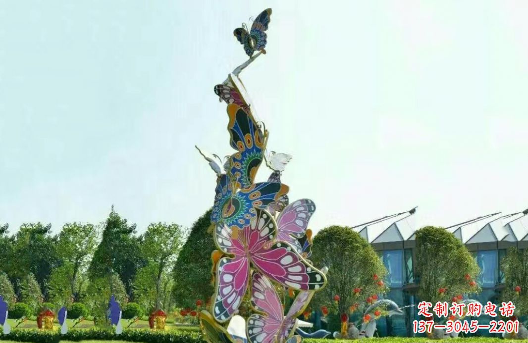 东营不锈钢蝴蝶美丽的雕塑之美