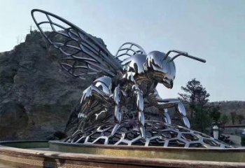 东营不锈钢大型蜜蜂雕塑铸造出精美绝伦的艺术杰作