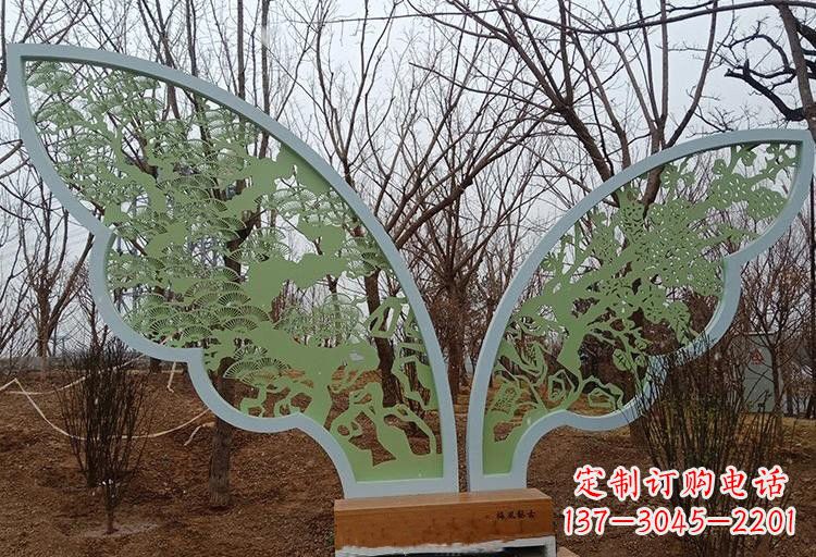 东营不锈钢剪纸蝴蝶翅膀雕塑