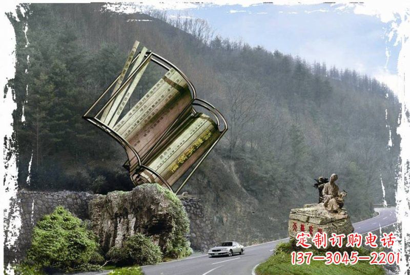 东营神农本草经竹简雕塑——传承中华文化精髓