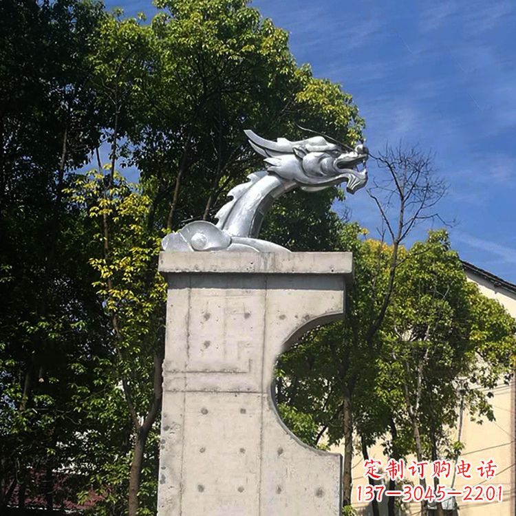 东营不锈钢龙雕塑——传承中华文化精髓