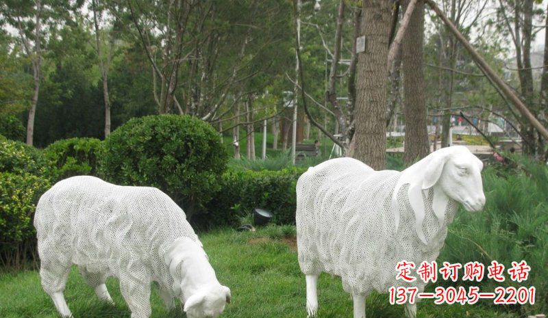东营不锈钢绵羊雕塑——精致美观的艺术品