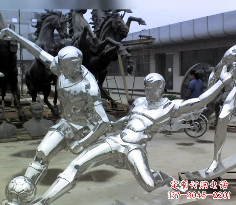 东营足球运动雕塑